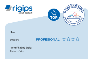 Montážny preukaz Rigips 1