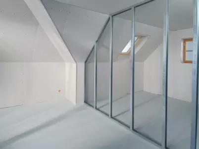 Priečky v podkroví Rigips 