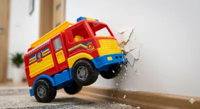 Poskodenie steny pri hrach