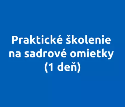 Praktické školenie na sadrové omietky a stierky