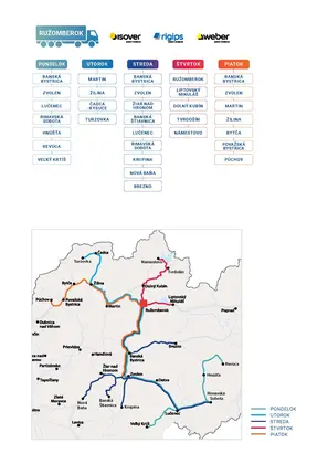 Rozvozy Ruzomberok 2025