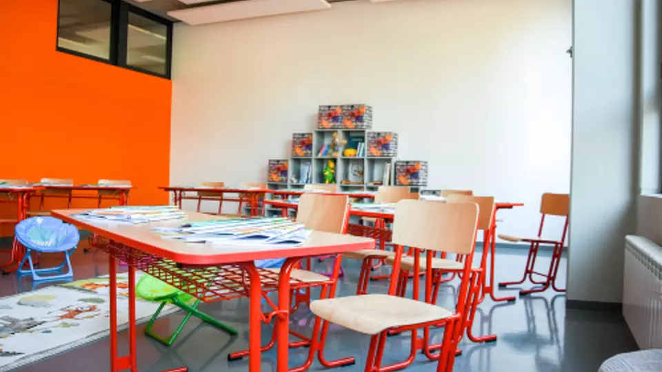 Modularna skola vo Velkom Biely interier