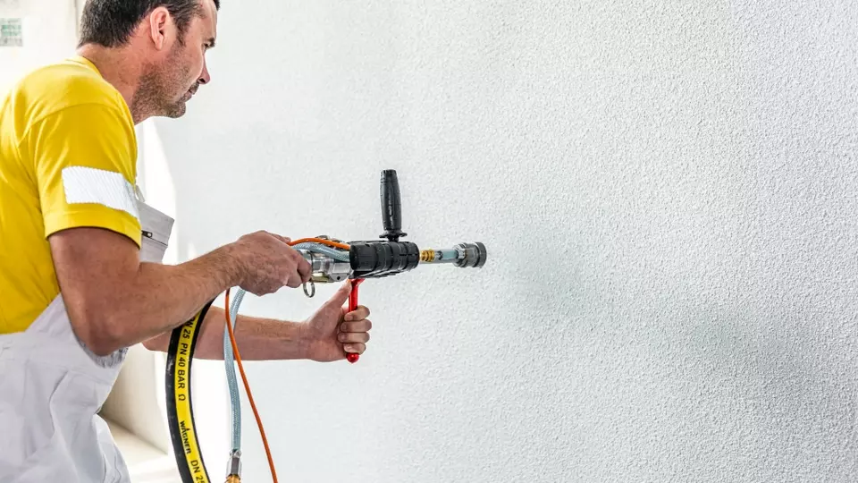 Airless skolenie aplikacia omietok a stierok na steny