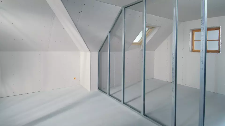 Priečky v podkroví Rigips 3